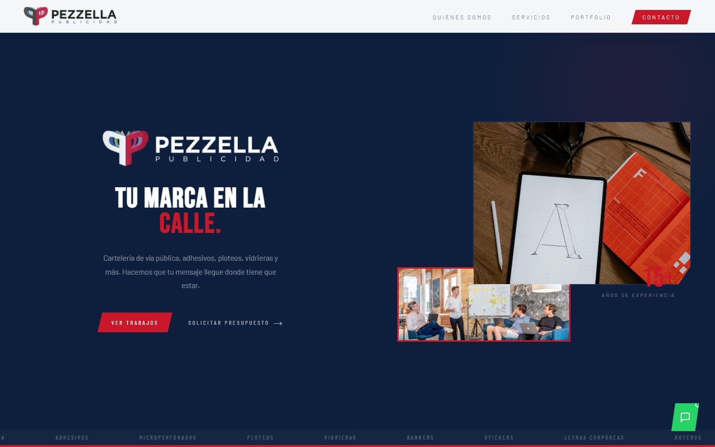 Sitio web de Pezzella Publicidad